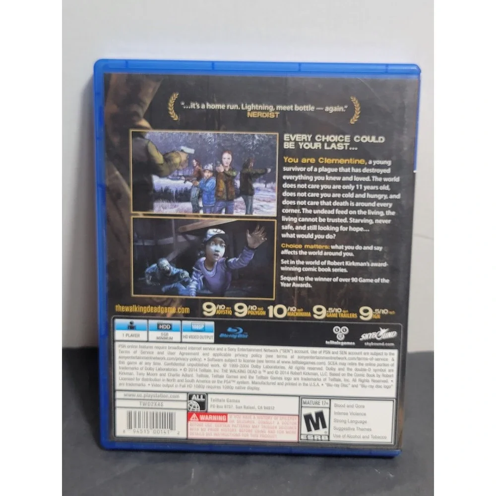 The Walking Dead Season Two Sony PlayStation 4 PS4 Telltale Games 2013 Tested